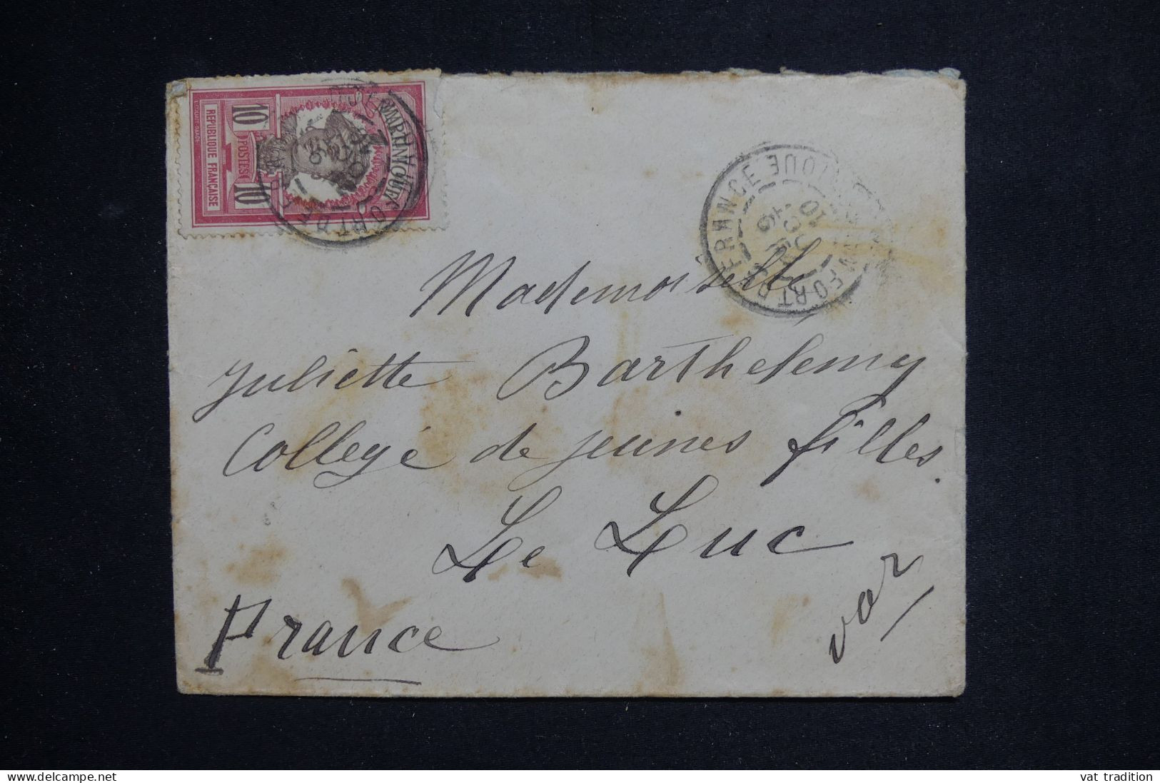 MARTINIQUE - Enveloppe De Fort De France Pour La France En 1910 - L 150478 - Brieven En Documenten