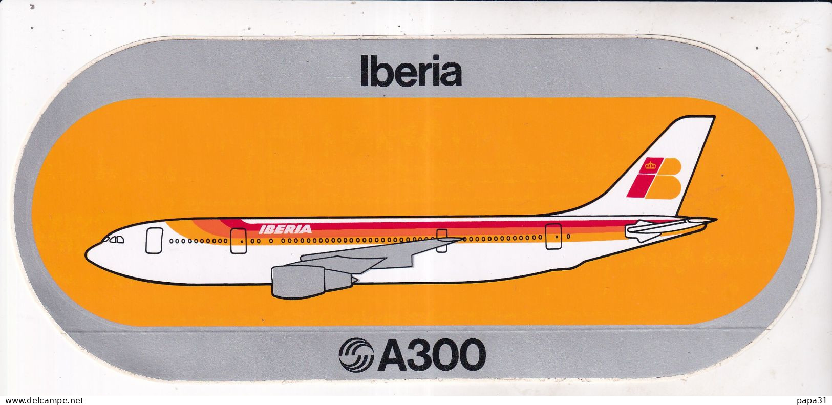 Autocollant Avion -   Iberia  A300 - Aufkleber