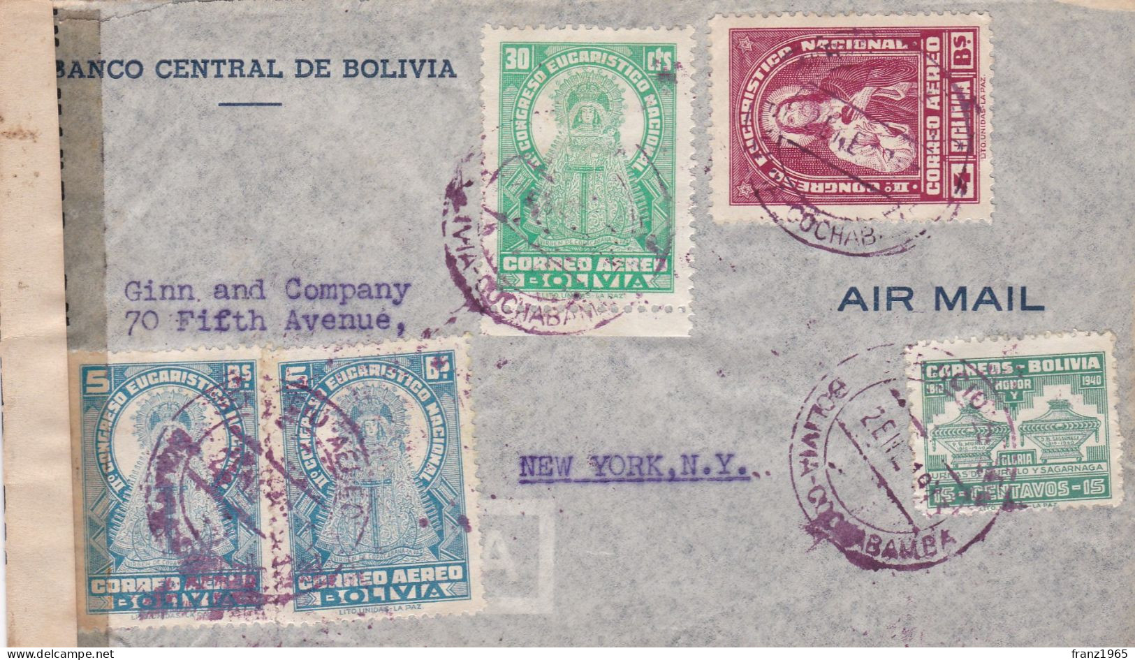 From Bolivia To USA - 1942 - Bolivie