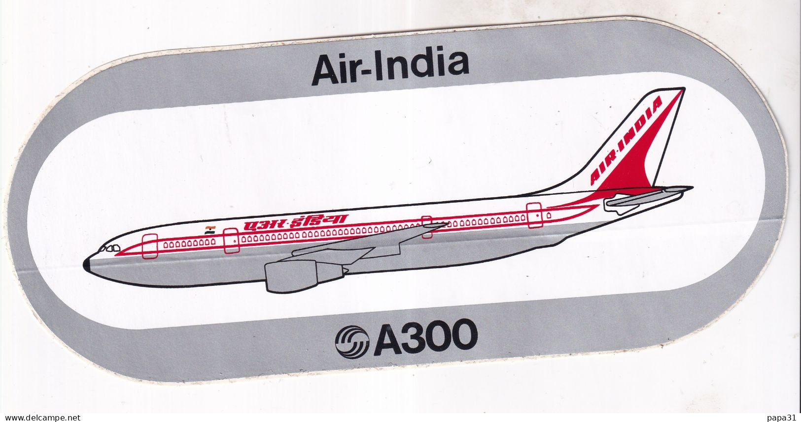Autocollant Avion -   Air-India  A300 - Pegatinas