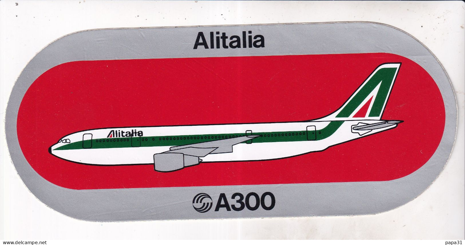 Autocollant Avion -   Alitalia  A300 - Aufkleber