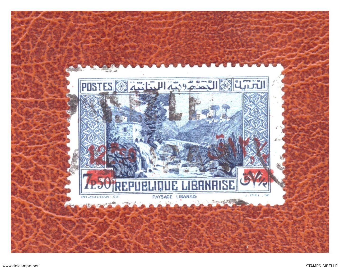 GRAND  LIBAN     N ° 162   .  12 Pi  50  SUR  7 Pi  50     OBLITERE      .  SUPERBE . - Used Stamps