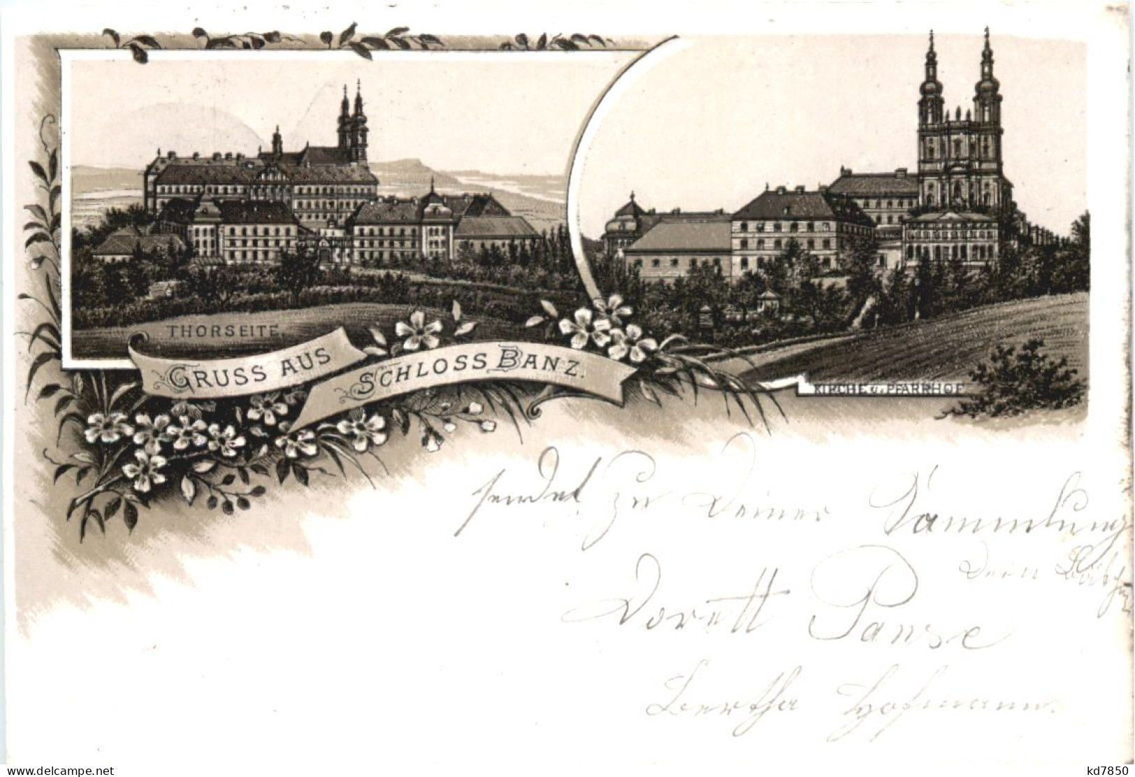 Gruss Aus Schloss Banz - Litho - Staffelstein