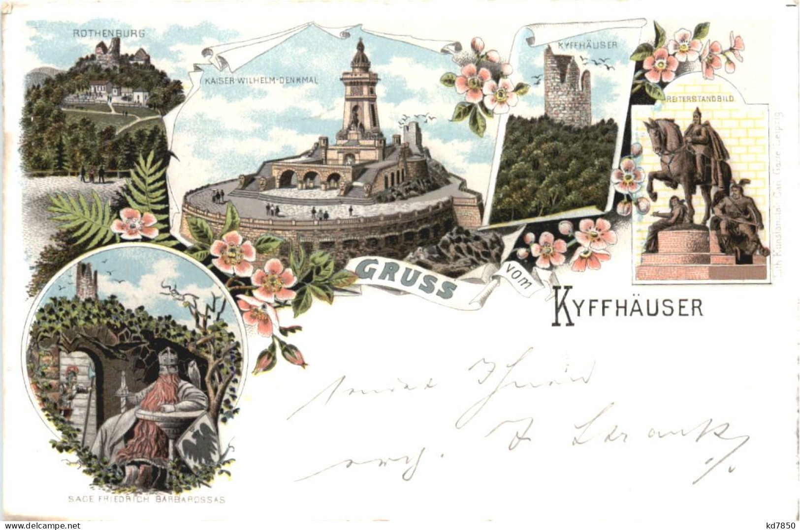 Gruss Vom Kyffhäuser - Litho - Kyffhaeuser