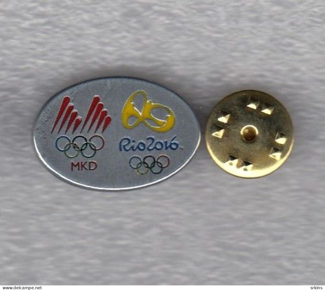 Pin Badge NOC Macedonia Olympic Games Rio 2016 Olympics Olympia National Committee - Olympic Games