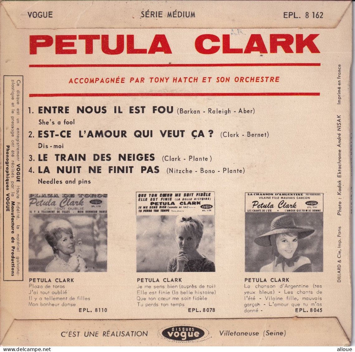 PETULA CLARK - FR EP -  LE TRAIN DES NEIGES + 3 - Other - French Music