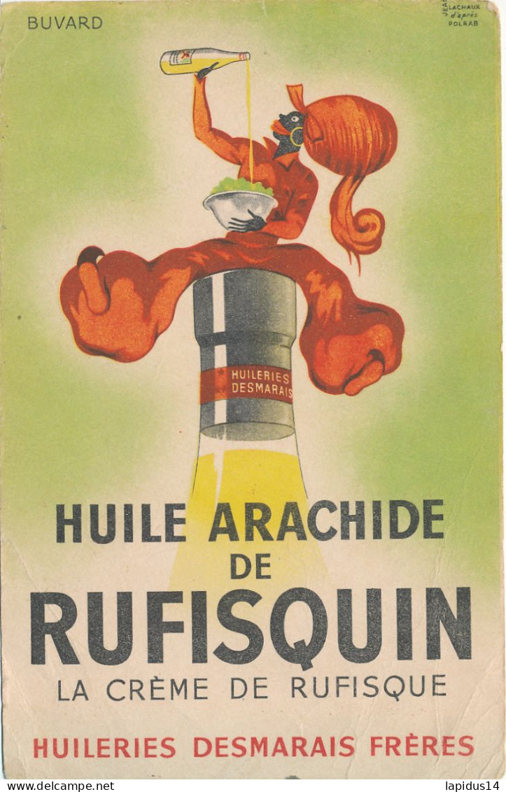 BU 2807-  BUVARD    HUILE ARACHIDE DE RUFISQUIN - Lebensmittel