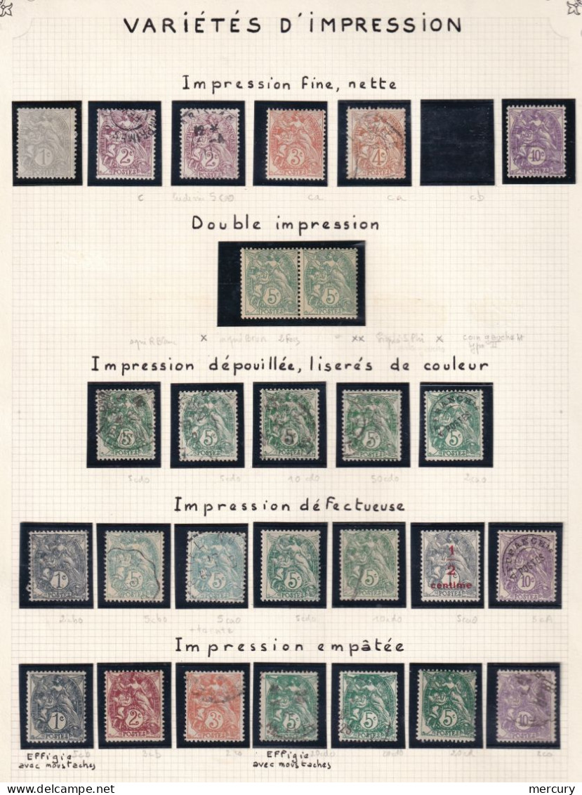 FRANCE - Bon Lot De 222 Blanc Avec De Nombreuses Petites Variétés - 9 Scans - 1900-29 Blanc