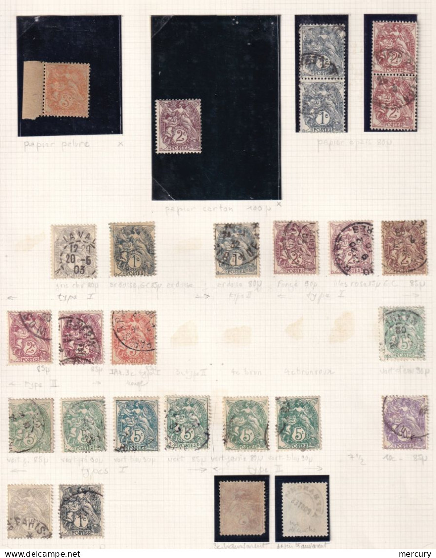 FRANCE - Bon Lot De 222 Blanc Avec De Nombreuses Petites Variétés - 9 Scans - 1900-29 Blanc