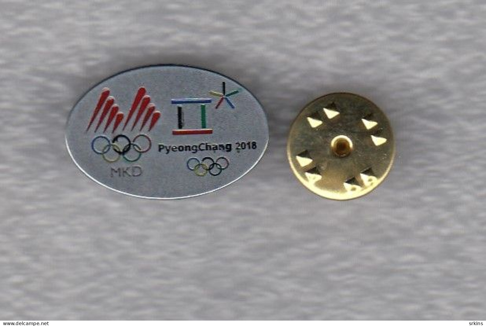 Pin Badge NOC Macedonia Winter Olympic Games Pyeongchang 2018 Olympics Olympia National Committee - Olympic Games