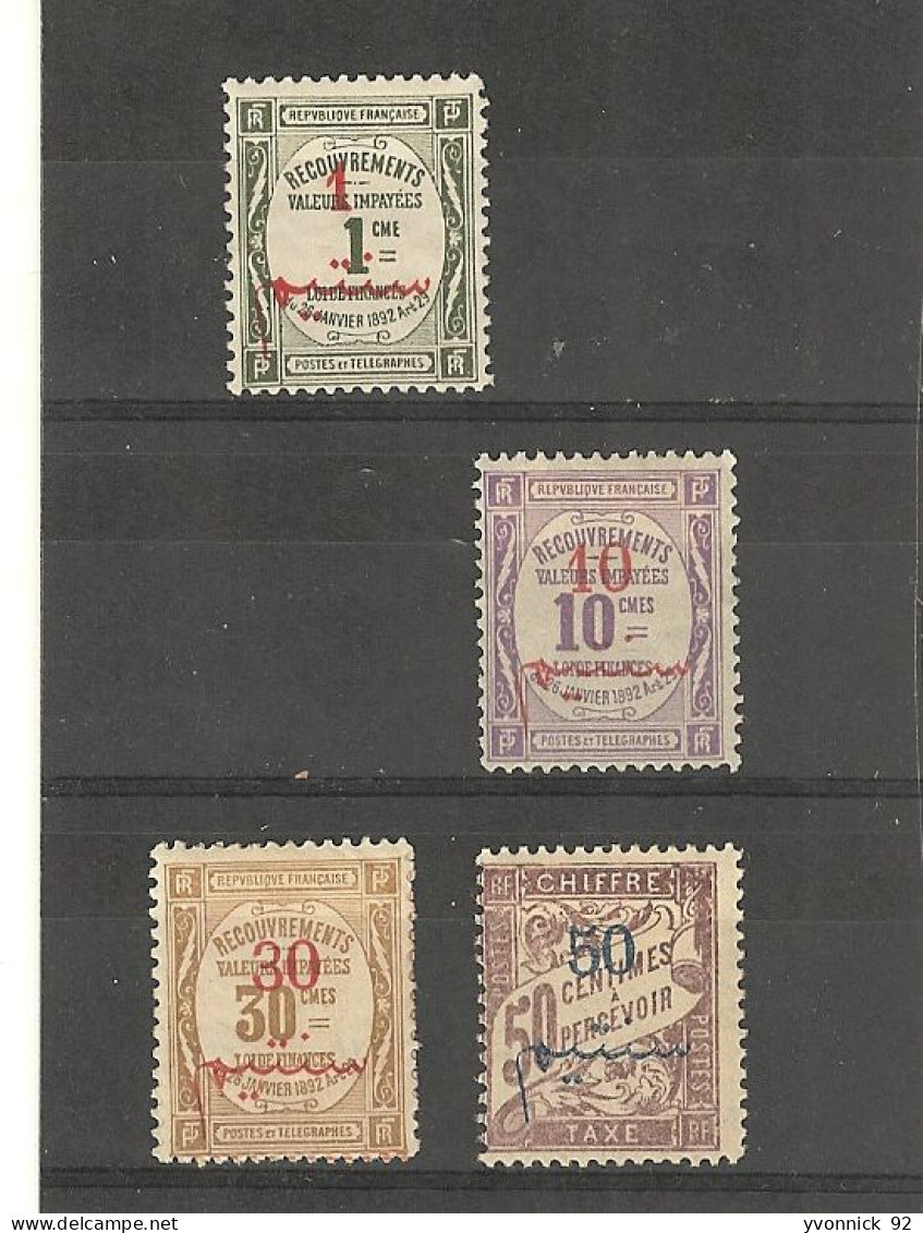 Maroc  (1911)  Timbre Taxe   N°13/16 - Impuestos