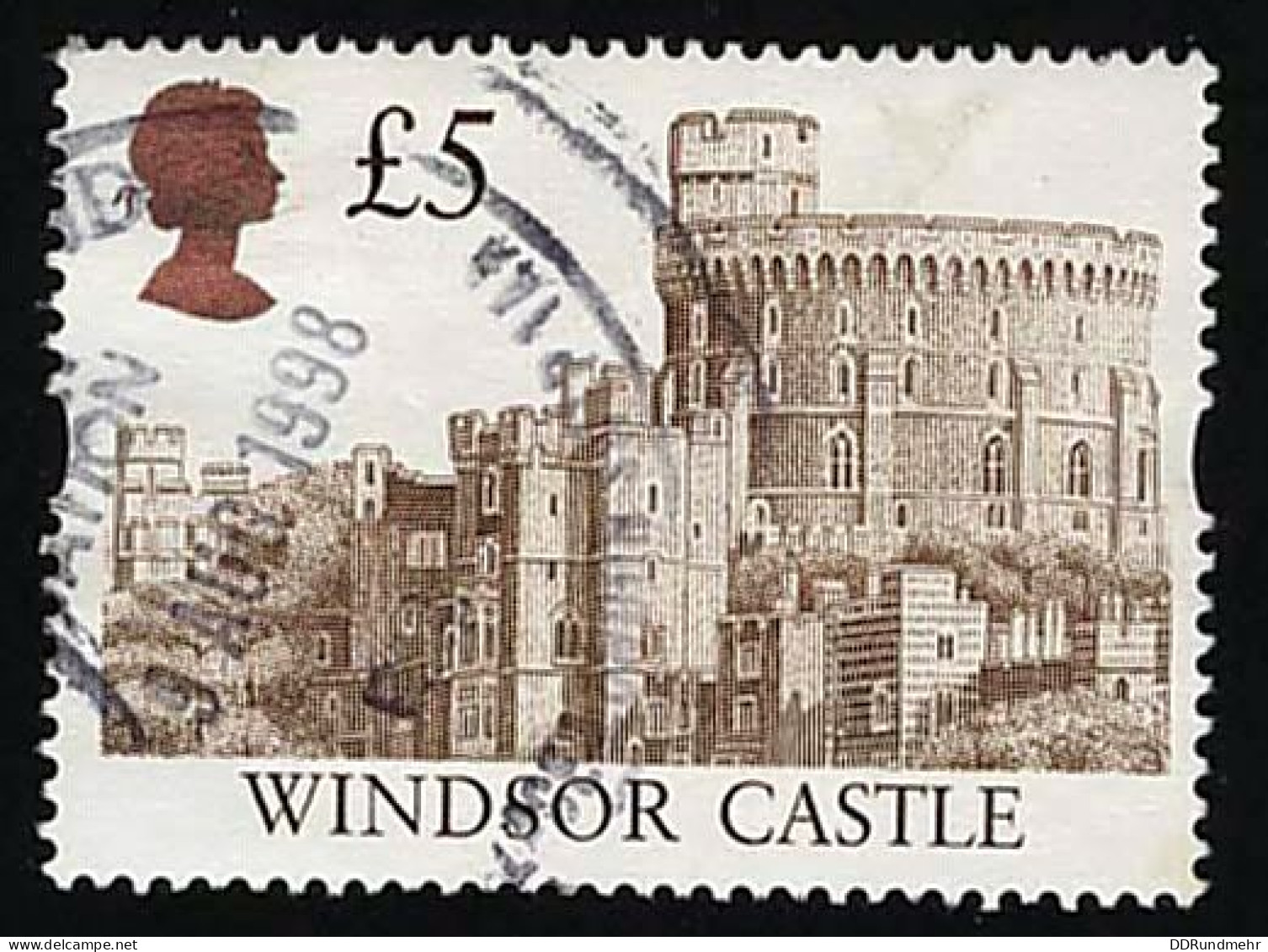 1997 Windsor CastleMichel GB 1399IIIu Stamp Number GB 1448a Yvert Et Tellier GB 2001 Stanley Gibbons GB 1996  Used - Gebruikt