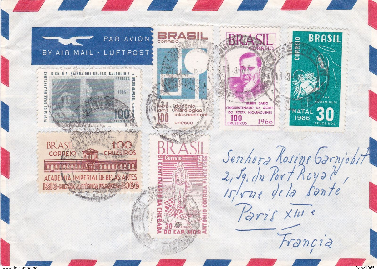 From Bresil To France - 1967 - Lettres & Documents