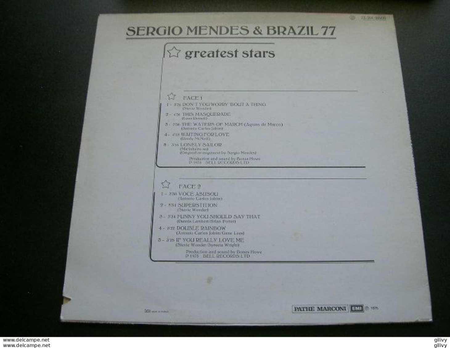 SERGIO MENDES & BRAZIL 77 : " Greatest Stars  " - Jazz