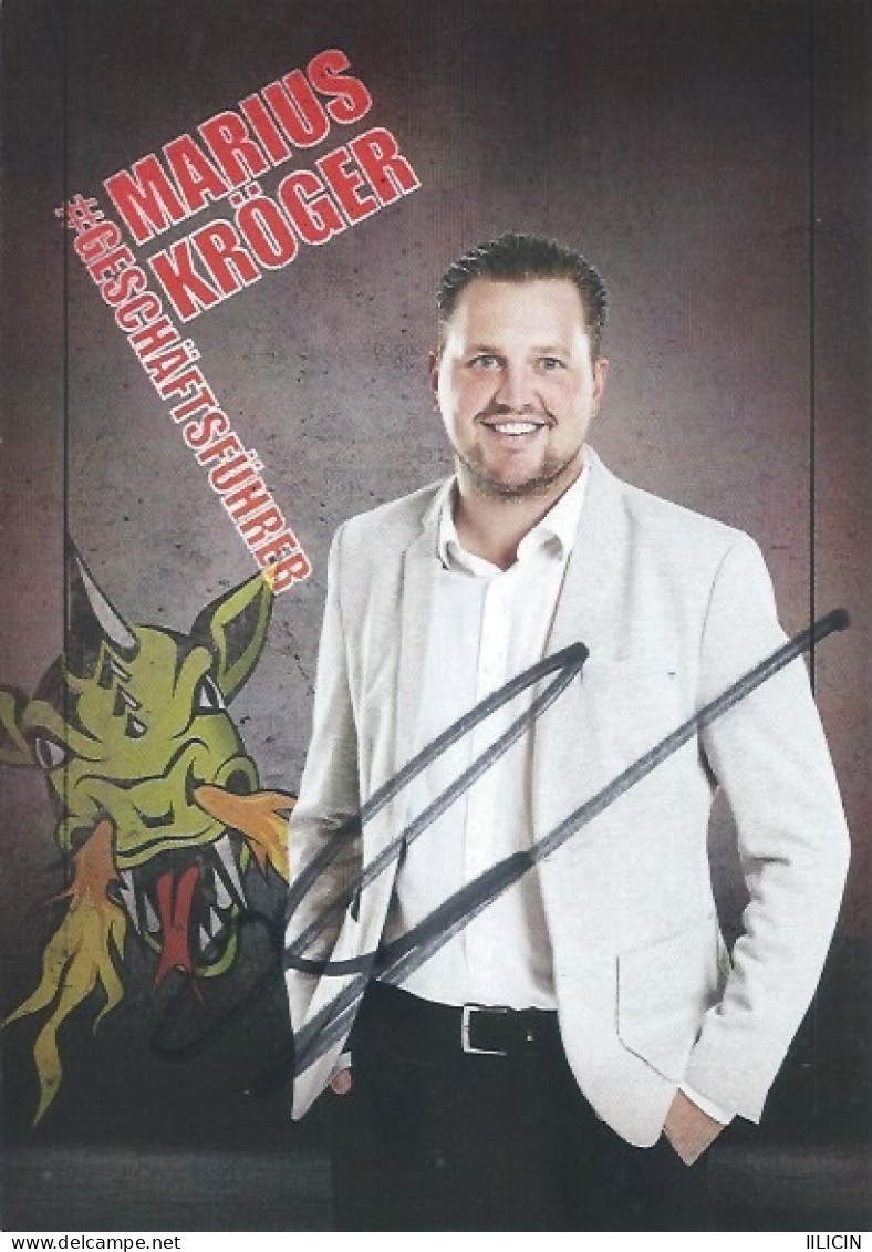 Trading Cards KK000621 - Basketball Germany Artland Dragons Quakenbrück 10.5cm X 15cm HANDWRITTEN SIGNED: Marius Kröger - Abbigliamento, Souvenirs & Varie