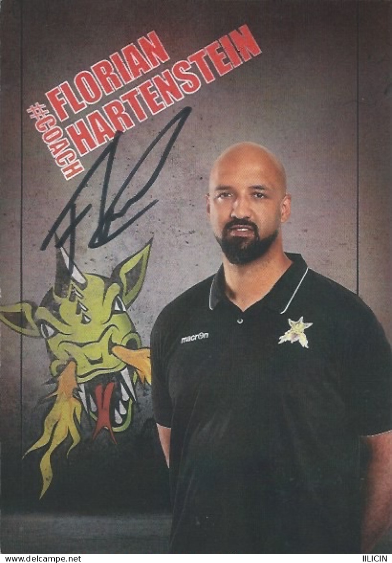 Trading Cards KK000622 - Basketball Germany Artland Dragons Quakenbrück 10.5cm X 15cm HANDWRITTEN SIGNED: Florian Harten - Habillement, Souvenirs & Autres