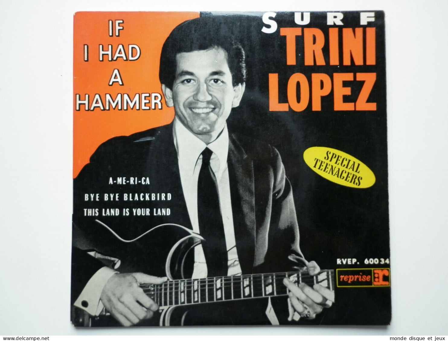 Trini Lopez ‎/ Surf 45Tours EP Vinyle If I Had A Hammer - 45 Toeren - Maxi-Single