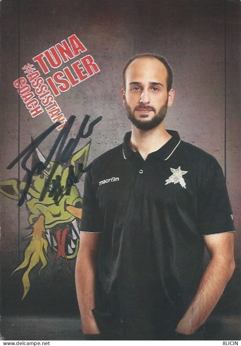 Trading Card KK000624 - Basketball Germany Artland Dragons Quakenbrück 10.5cm X 15cm HANDWRITTEN SIGNED: Tuna Isler - Kleding, Souvenirs & Andere