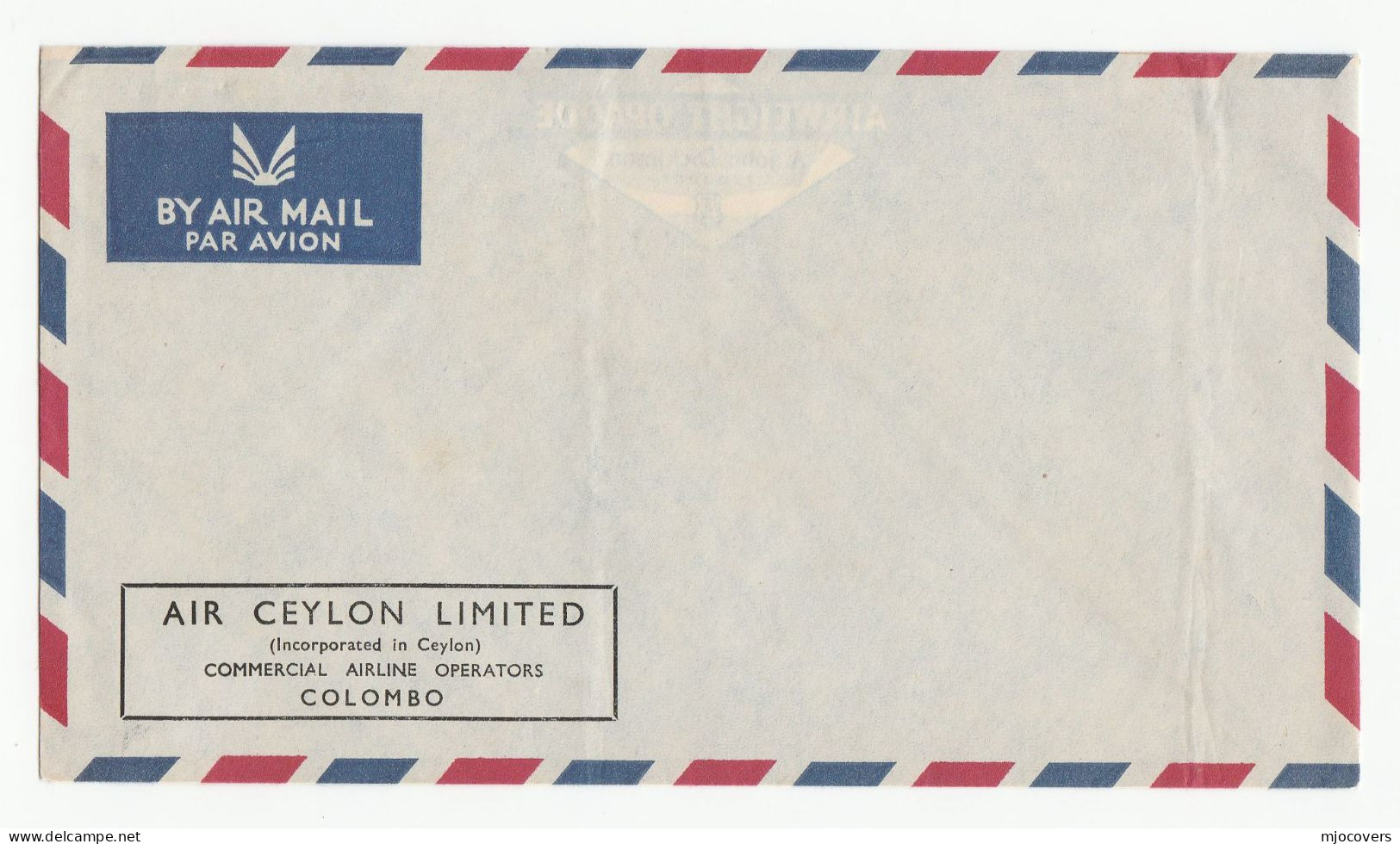 1970s?  AIR CEYLON  AIRLINE Unused Company AIRMAIL ENVELOPE Aviation - Articles De Papeterie