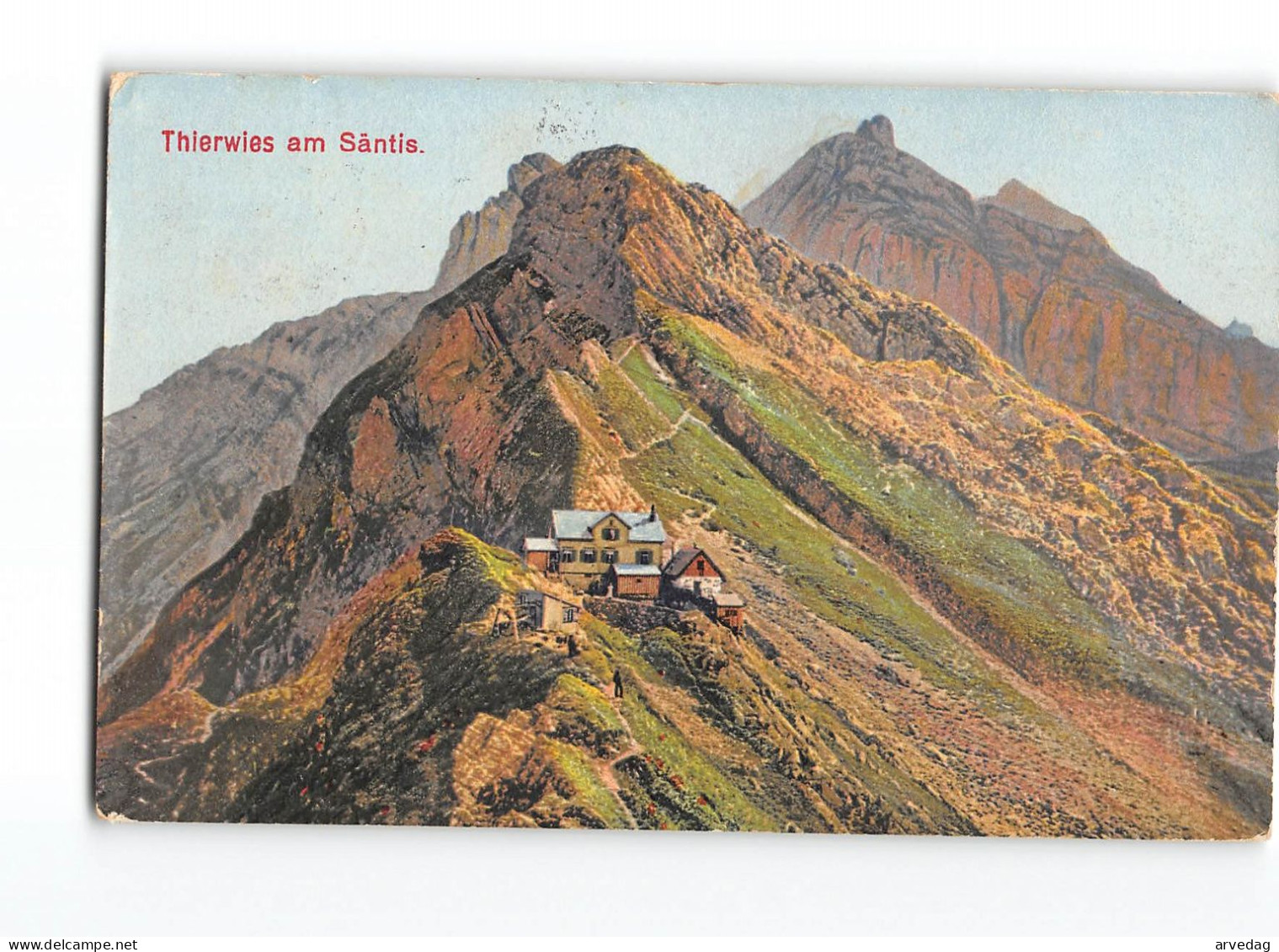 X1581 HELVETIA THIERWIES AM SANTIS - Saentis