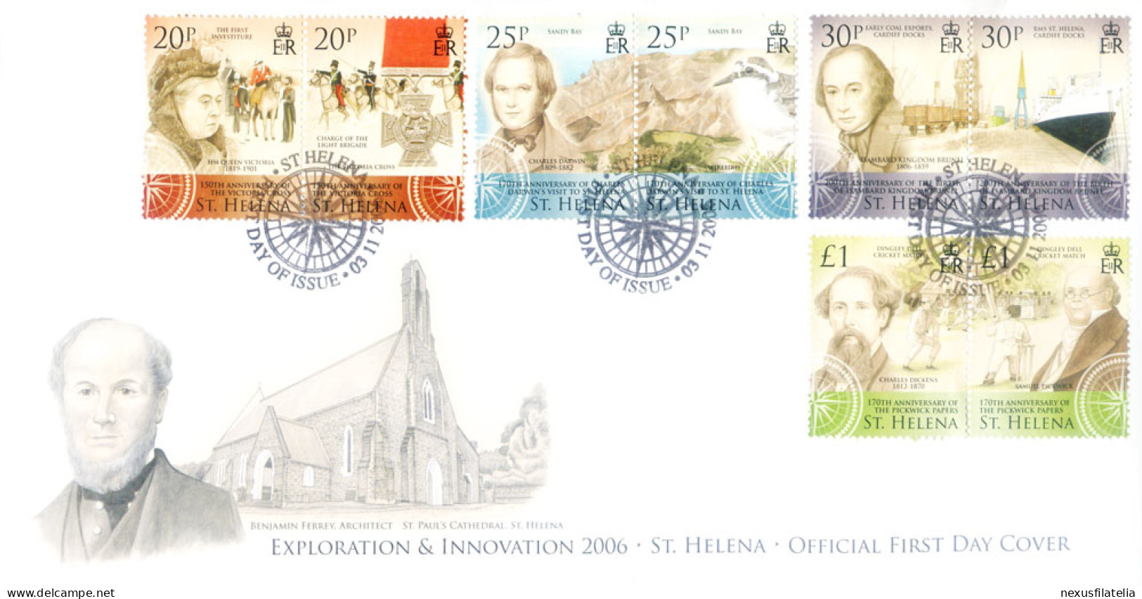 Esplorazione E Innovazione 2006. FDC. - Saint Helena Island