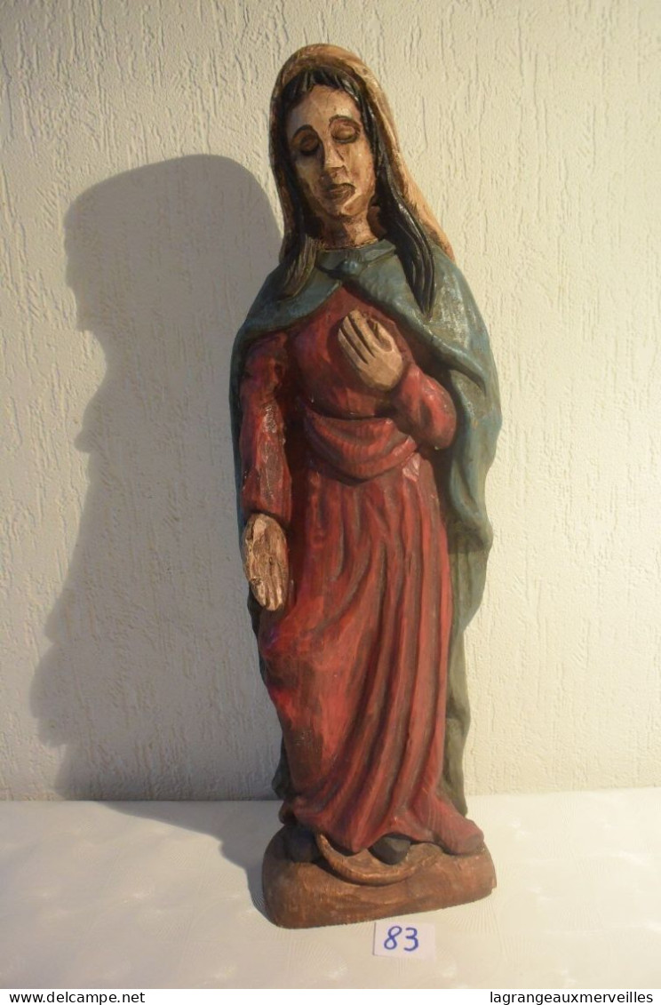 C83 Magnifique Ancienne Vierge 1900 - Arte Religioso