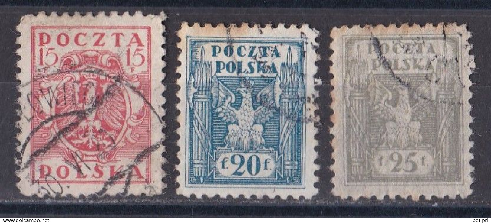 Pologne - République  - 1919  - 1939  Y & T N °  162   163  Et  164  Oblitérés - Gebraucht