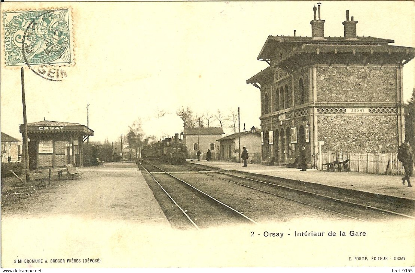 91 ORSAY INTERIEUR DE LA GARE AVEC TRAIN ENTRANT EN GARE C ETAIT EN 1902 - Orsay