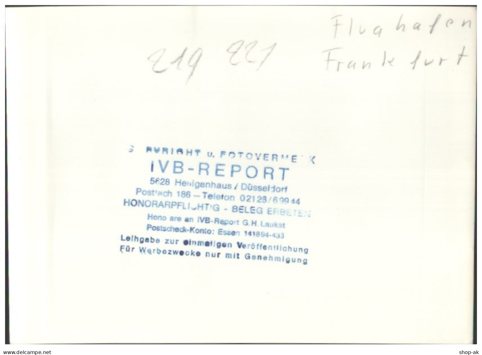 C5787/ Flughafen Frankfurt Flugzeug PAN AM Foto 21 X 15 Cm 70/80er Jahre - Altri & Non Classificati