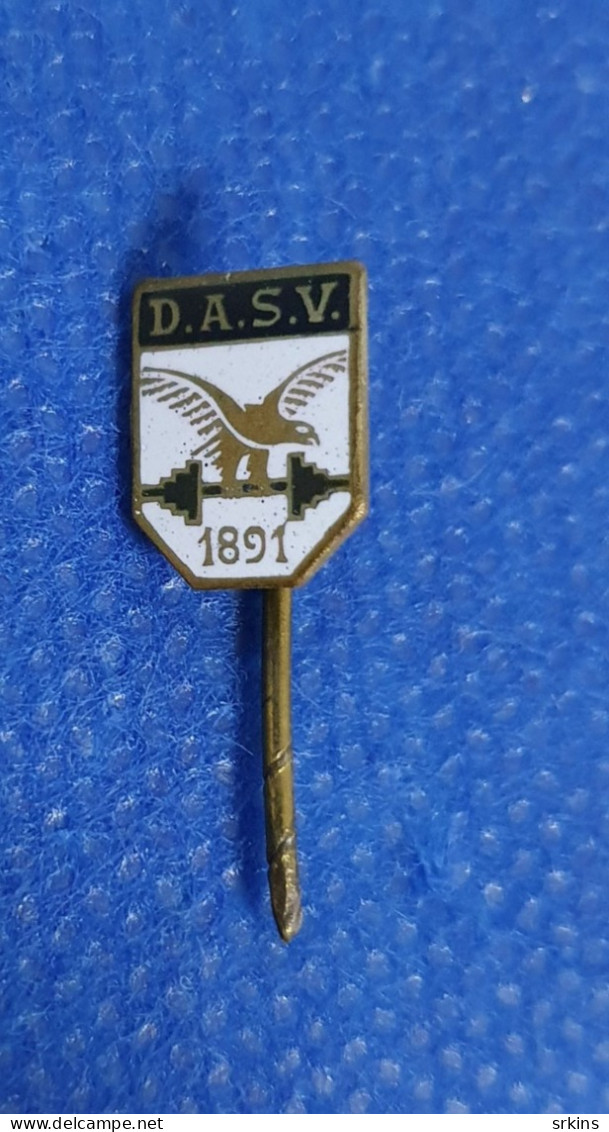 Enamel Pin Badge Weightlifting D.A.S.V. 1891 Deutscher Athletik-Sport-Verband Germany DASV - Gewichtheben