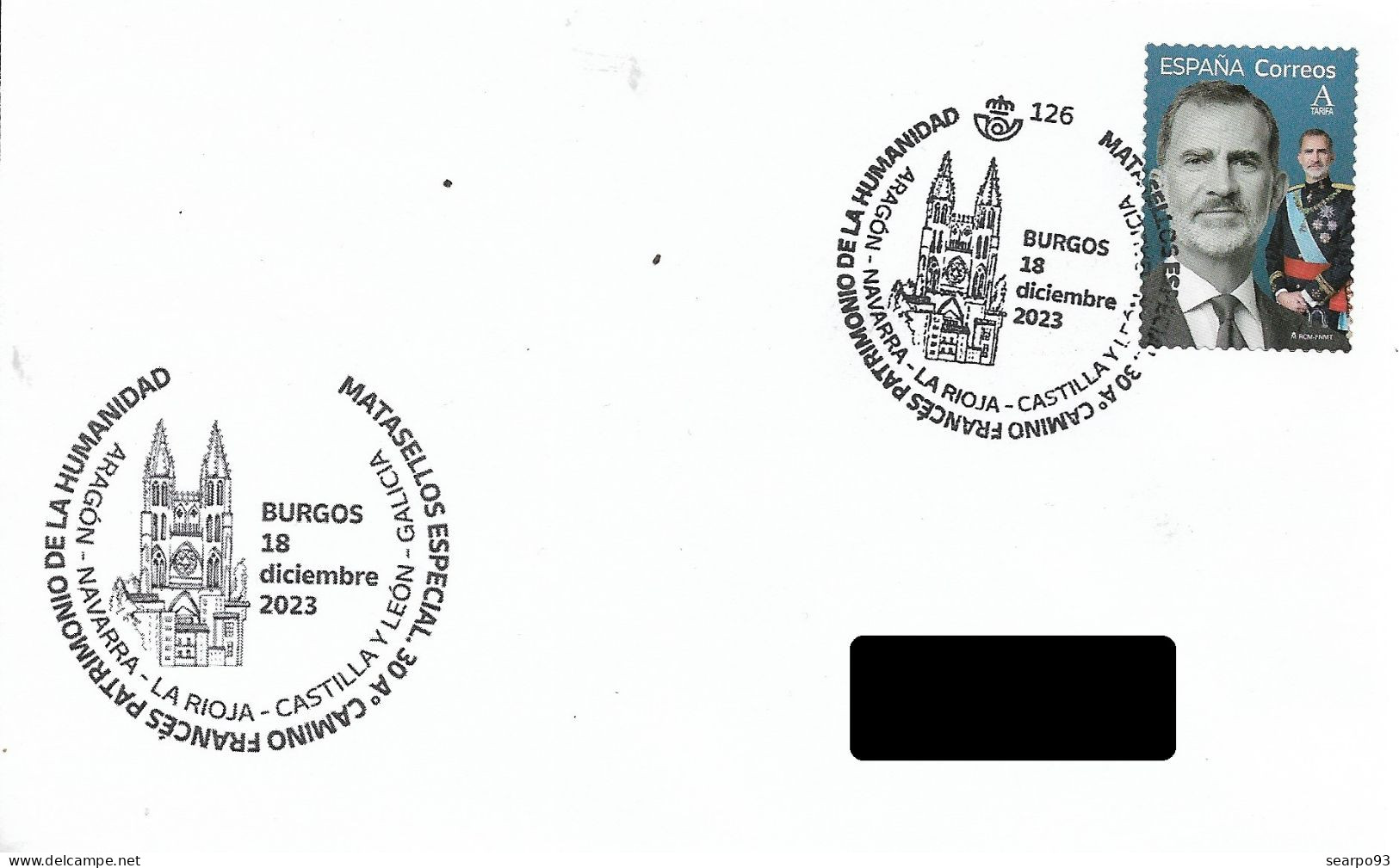 SPAIN. POSTMARK. CAMINO DE SANTIAGO. BURGOS. 2023 - Other & Unclassified