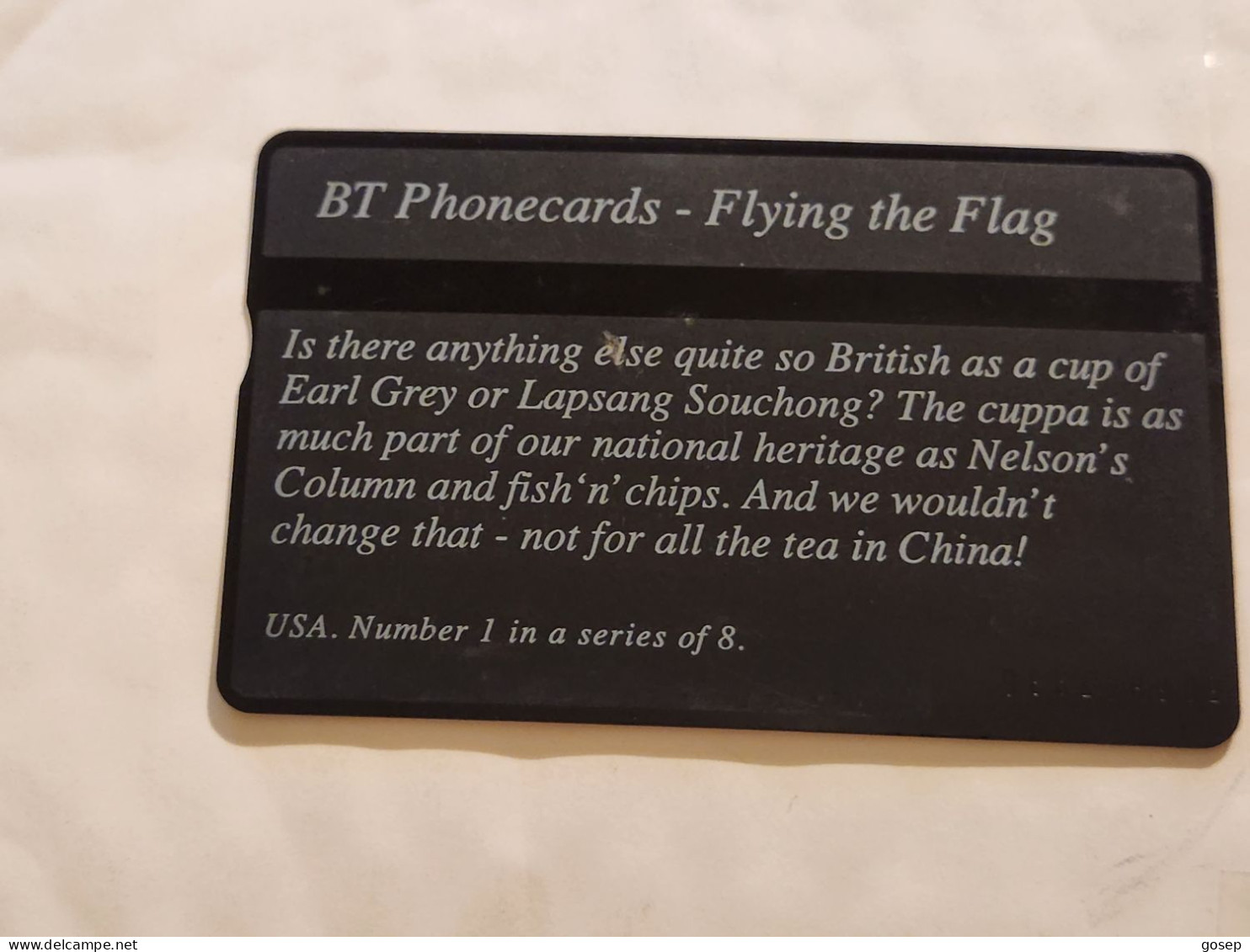 United Kingdom-(BTC147)-Flying The Flag 1(U.S.A)-(1011)(50units)(506H47336)price Cataloge3.00£ Used+1card Prepiad Free - BT Edición Conmemorativa