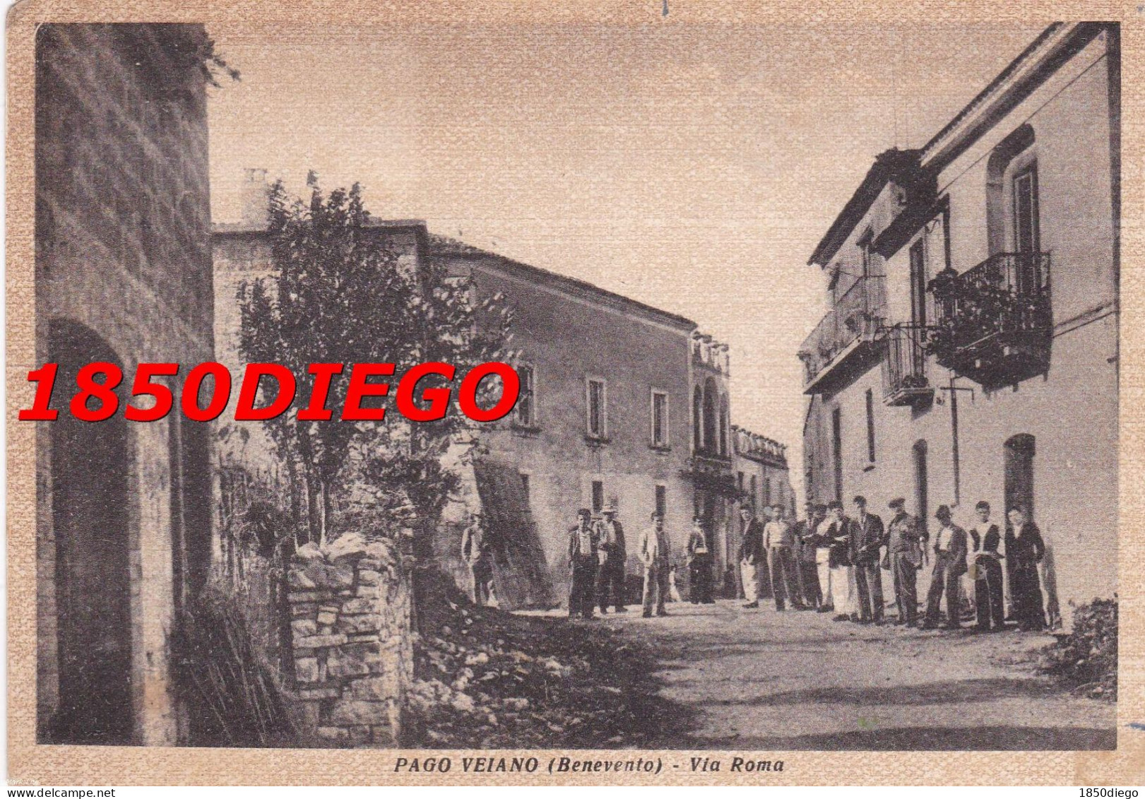 PAGO VEIANO - VIA ROMA F/GRANDE VIAGGIATA  1955 BELLA  ANIMAZIONE - Benevento