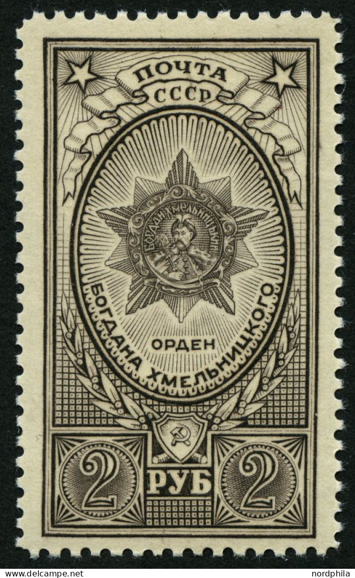 SOWJETUNION 949b **, 1948, 2 R. Violettschwarz, Pracht, Mi. 45.- - Used Stamps