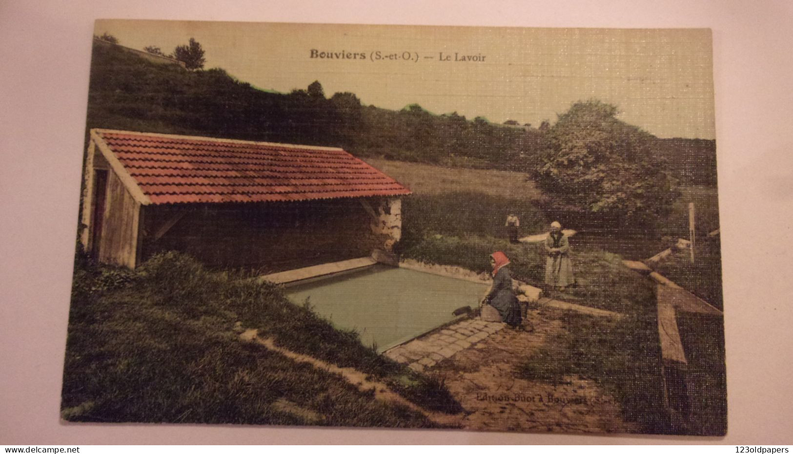 78 HAMEAU DE BOUVIERS GUYANCOURT TOILEE COULEUR 1915 LE LAVOIR - Guyancourt