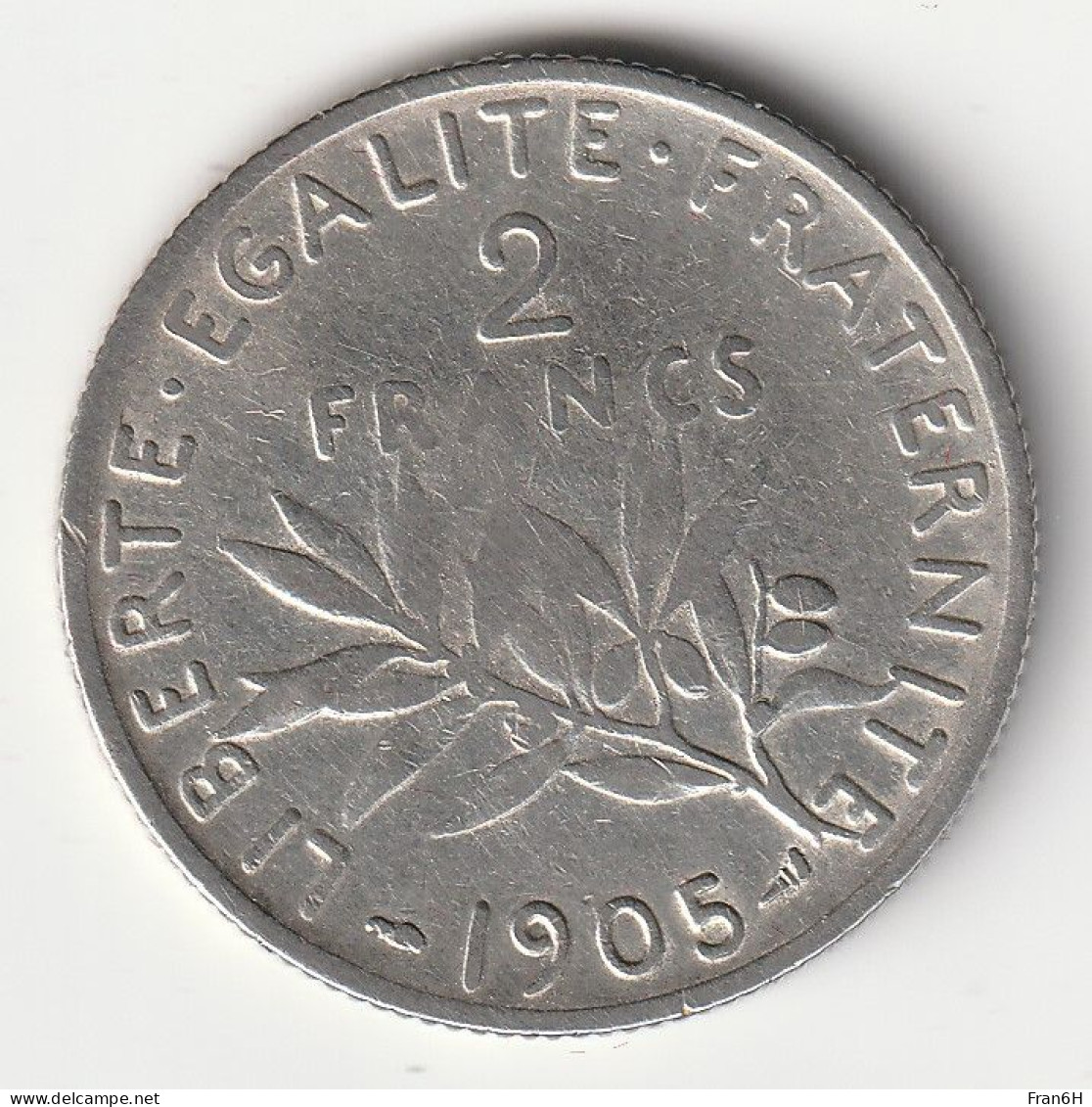 Semeuse 2 Franc Argent 1905 - Silver - - 2 Francs