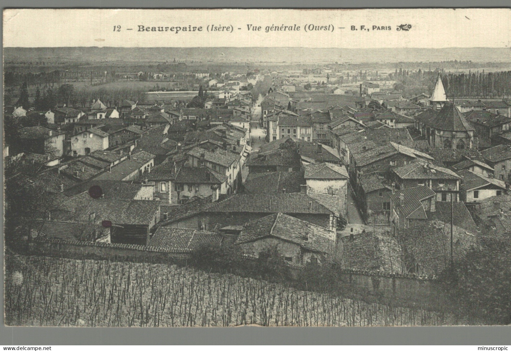 CPA 38 - Beaurepaire - Vue Générale - Ouest - Beaurepaire