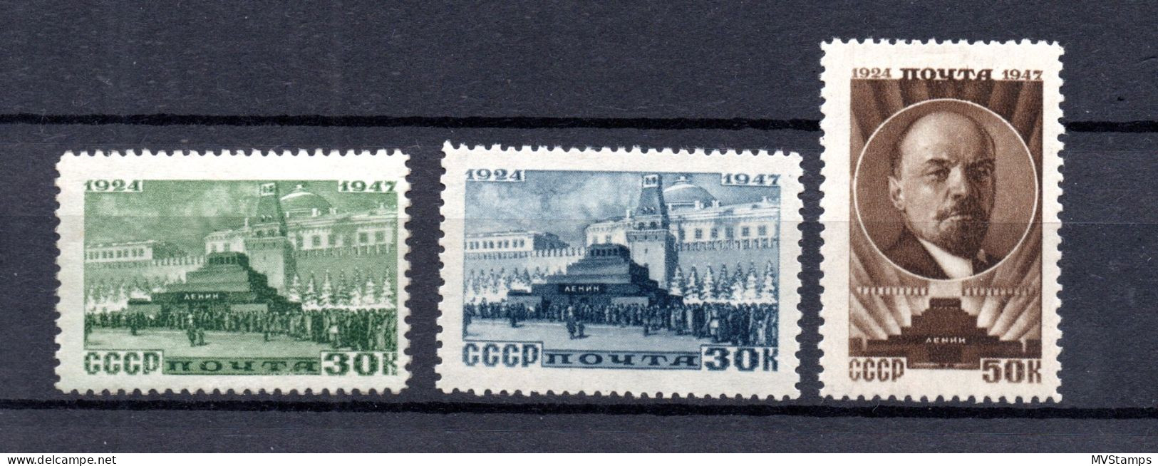 Russia 1947 Old Set Lenin Stamps  (Michel 1085/87) MLH - Neufs