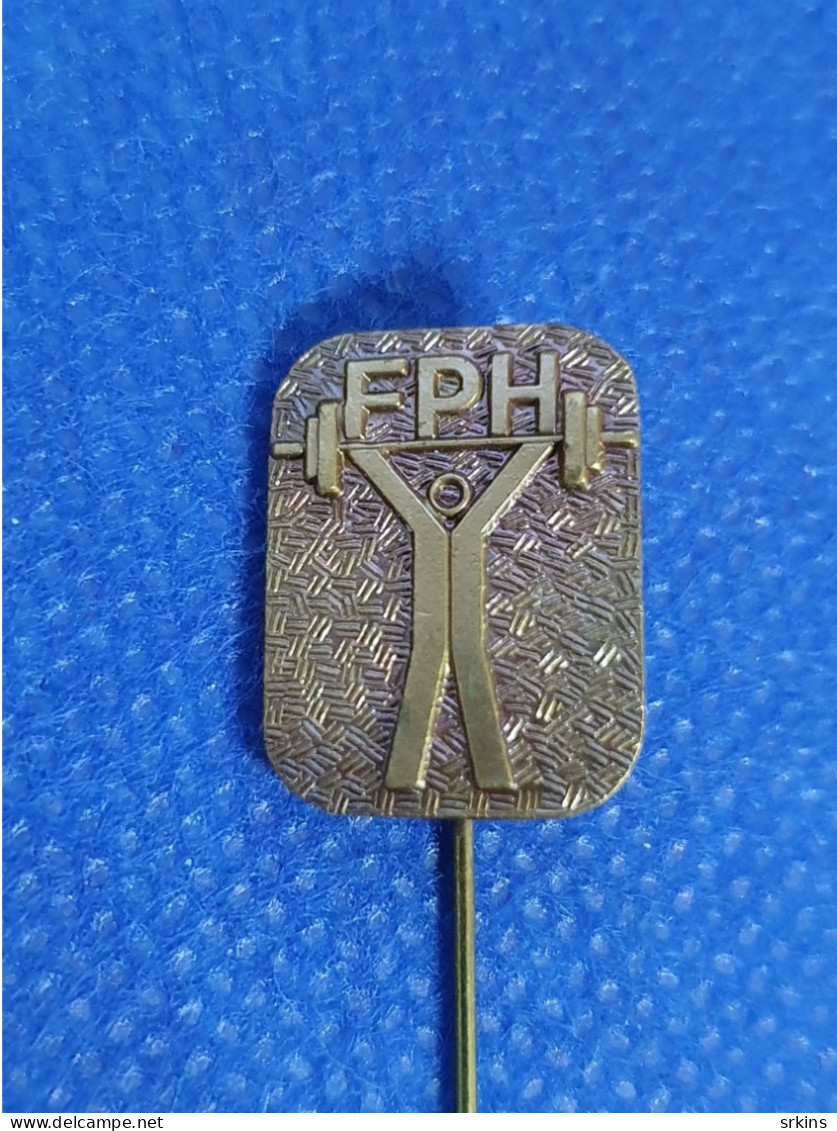 Pin Badge FPH Portugal Weightlifting Association Federation - Gewichtheben