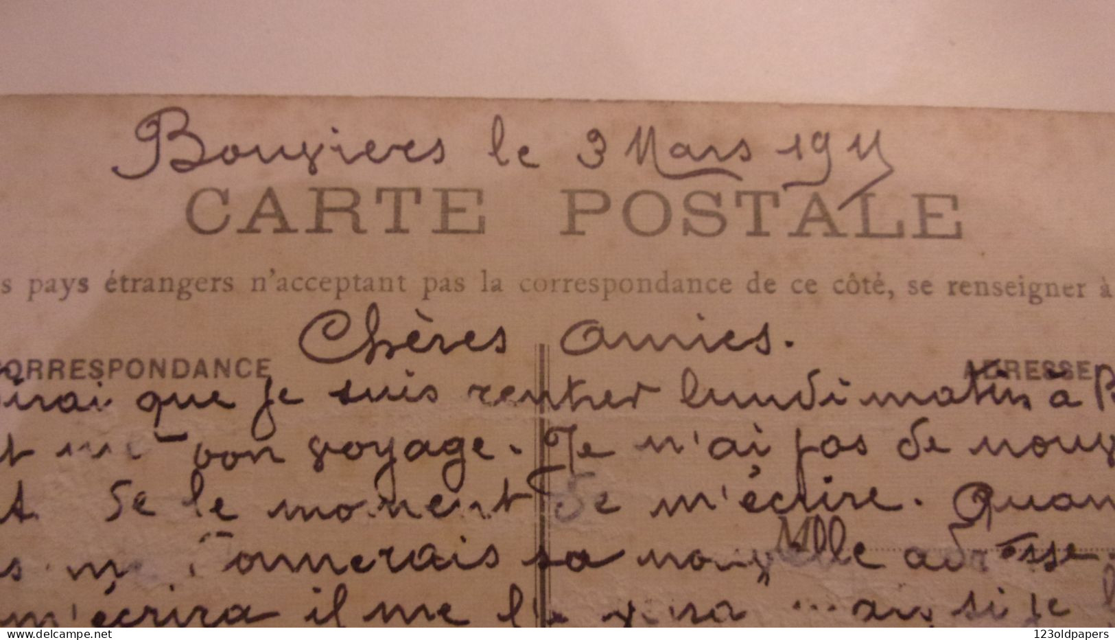 78 HAMEAU DE BOUVIERS GUYANCOURT TOILEE COULEUR 1915   ROUTE CONDUISANT A SAINT CYR  BOIS ROBERT  EDIT  BUOT - Guyancourt