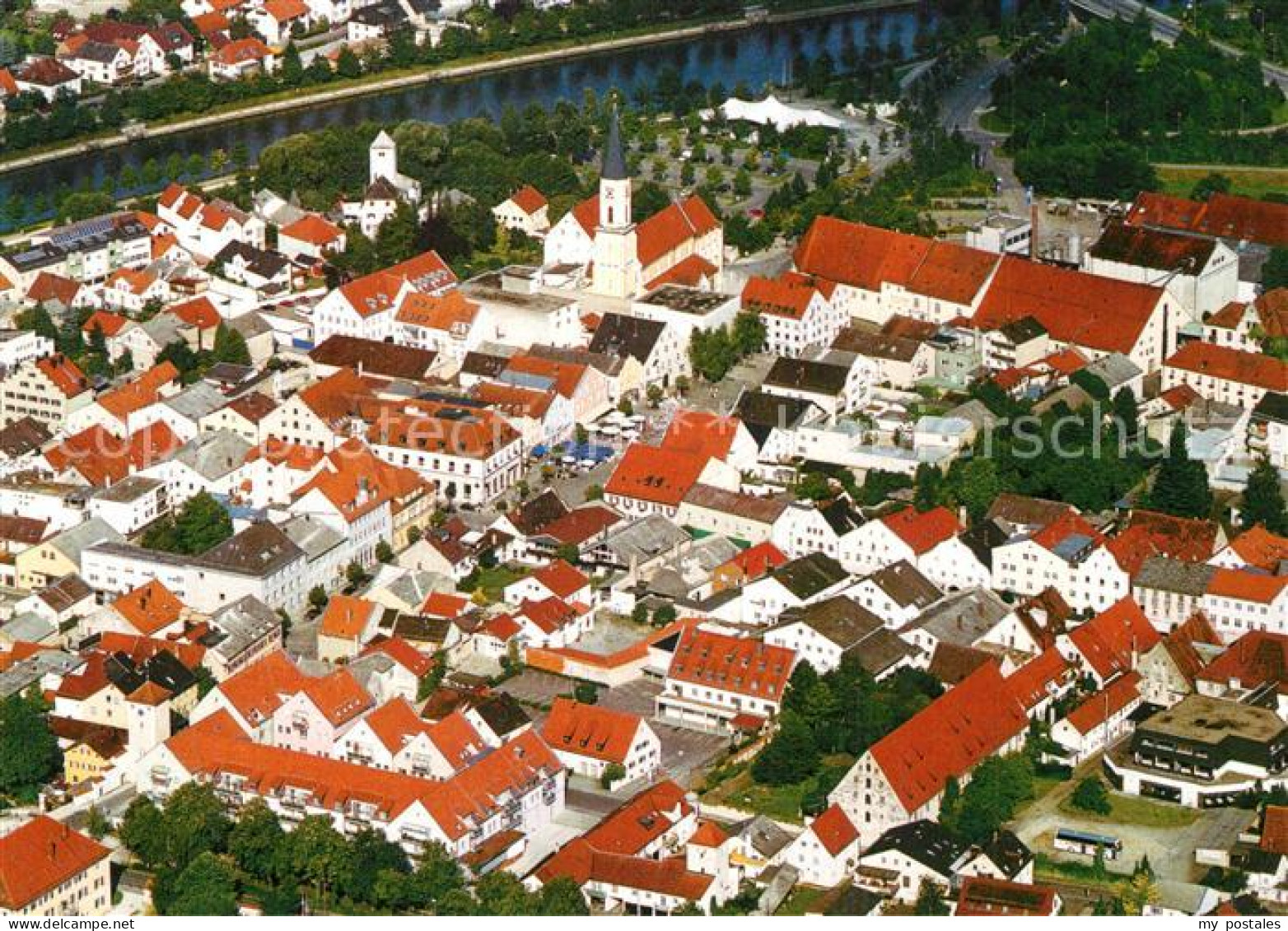 73540565 Kelheim Altstadt Mit Pfarrkirche Maria Himmelfahrt Fliegeraufnahme Kelh - Kelheim