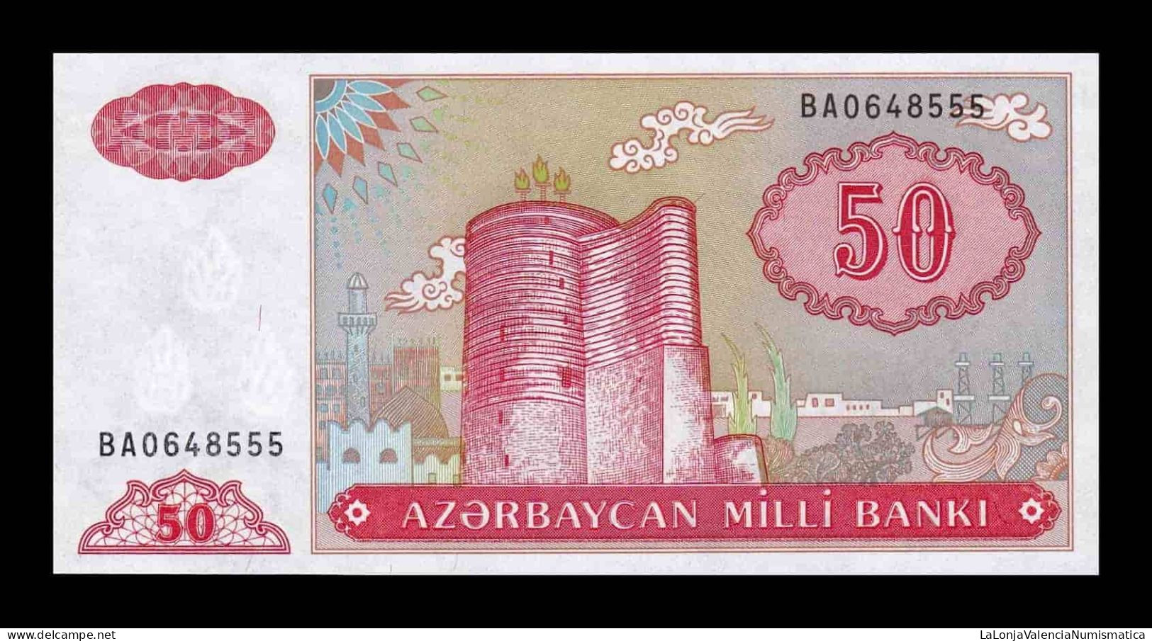 Azerbaiyán Azerbaijan 50 Manat 1993 Pick 17b Sc Unc - Azerbaïdjan