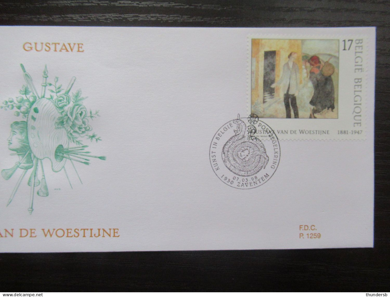 FDC 2741/44 (B30) 'Kunst In België' - 1991-2000