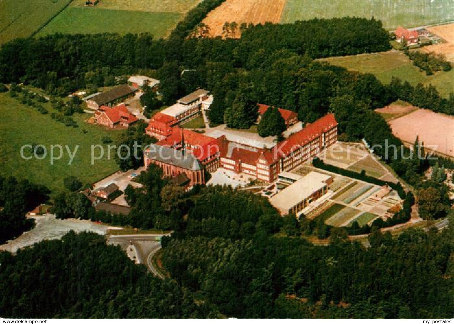 73540267 Borken Westfalen Oblatenkloster Mariengarden Fliegeraufnahme Borken Wes - Borken