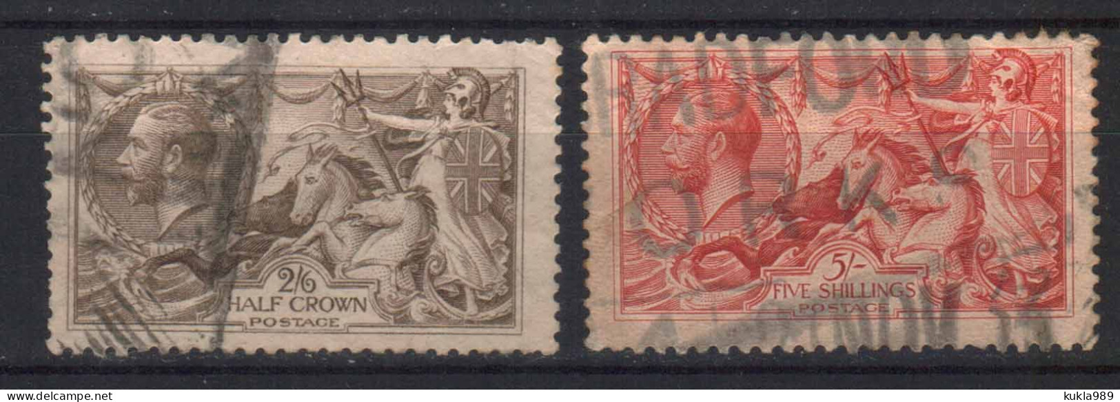 GB UK STAMPS. 1913/1915/1918 , SEA HORSES, USED - Oblitérés