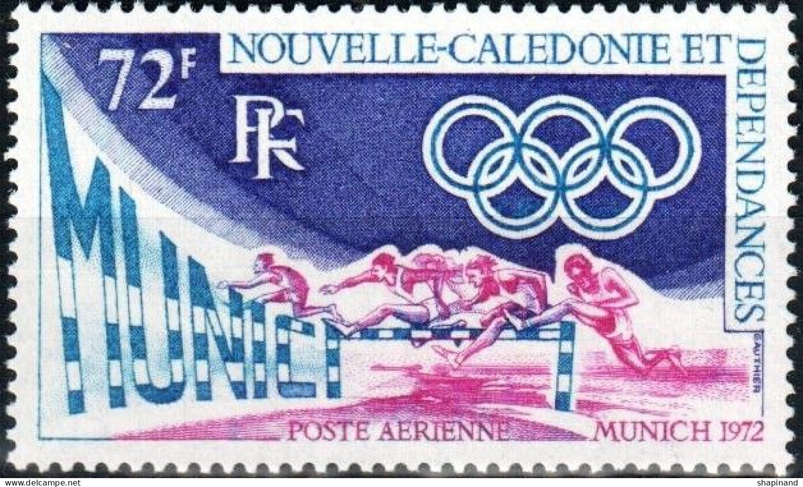 New Caledonia 1972 "XX Summer Olympic Games.Munich-72" 1v Quality:100% - Unused Stamps