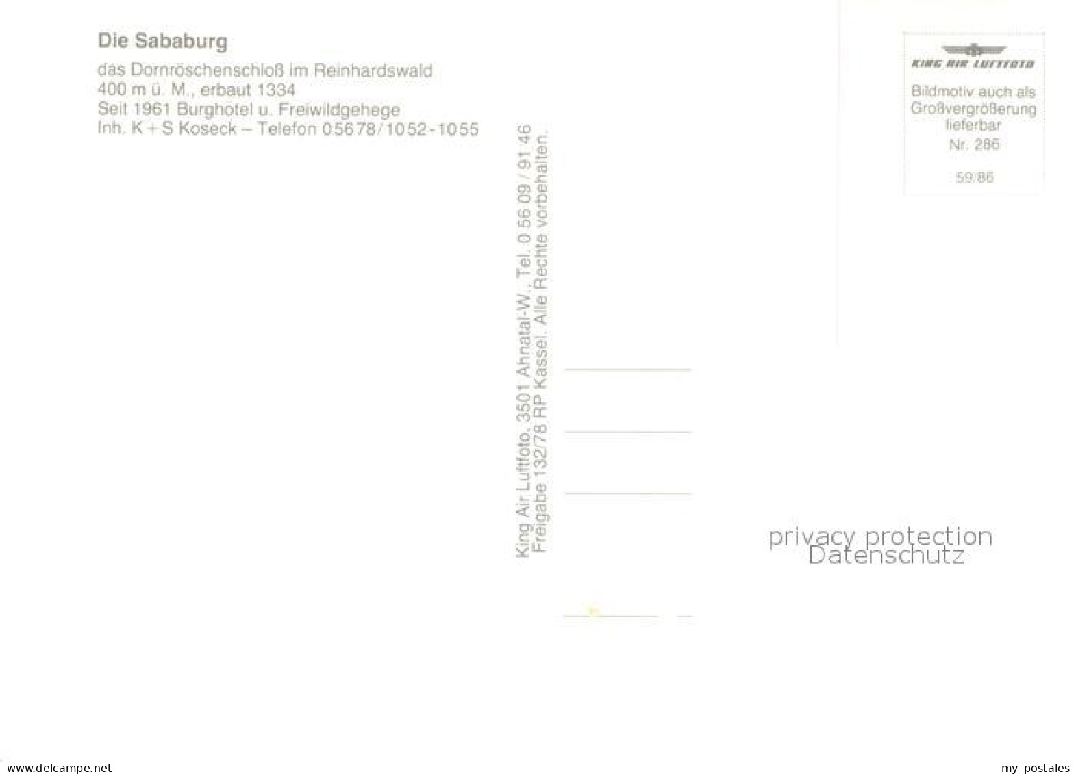 73540056 Sababurg Fliegeraufnahme Sababurg - Hofgeismar