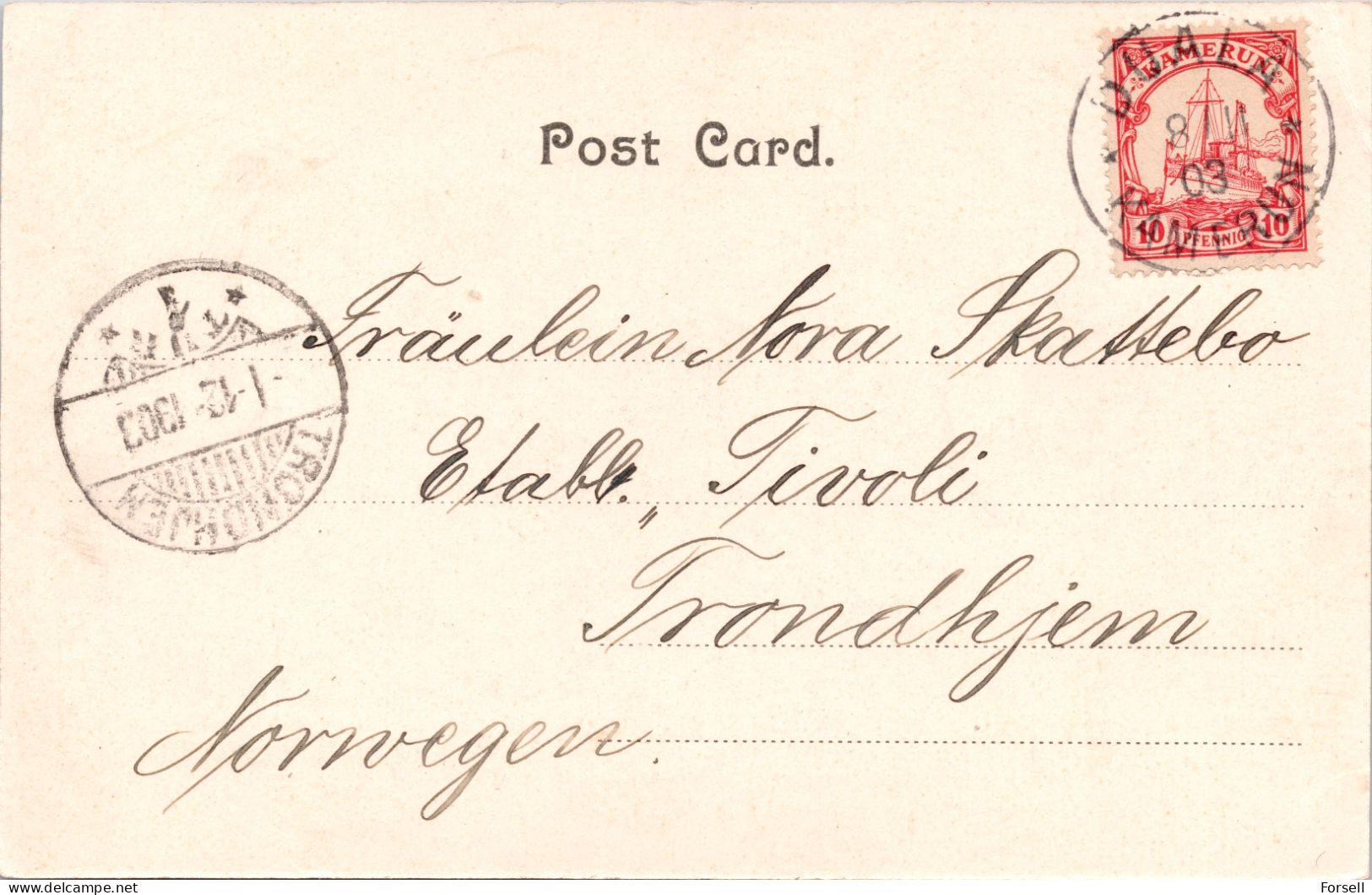 Duala (Nice Cancellation On German Stamp: "Duala" 1903, Sent To Norway) - Ehemalige Dt. Kolonien