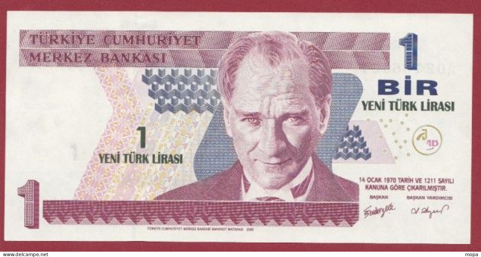 Turquie--1 New Lira--- 2005 ---UNC--(302) - Türkei