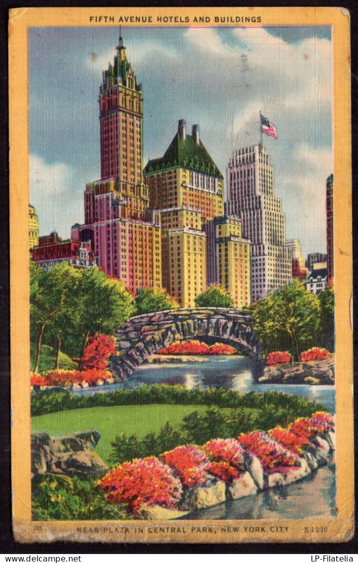 United States - 1953 - New York - Fifth Avenue Hotels And Buildings - Central Park